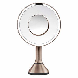 Simplehuman 8" Sensor Mirror 5X &10X Magnification -- Rose Gold